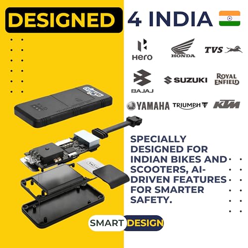 Image of ChawkiDar Anti-Theft Alarm & Two Wheeler Tracking System - Real-Time Vehicle Security with Instant Alerts, Universal Fit 1 Year Subscription