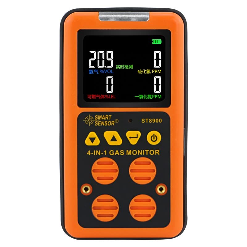 Détecteur de fuite H2S LIE O2 portatif avec écran et analyseur multigaz ST8900