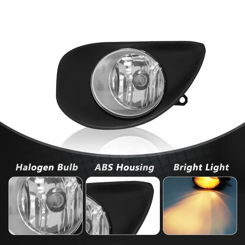 Kit feu antibrouillard LED jaune 12V complet avec câblage pour Yaris 2007 2008