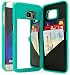 Galaxy S7 Edge Case, Bastex Teal Hidden Back Mirror Wallet Case with Stand Feature and Card Holder for Samsung Galaxy S7 Edge G935
