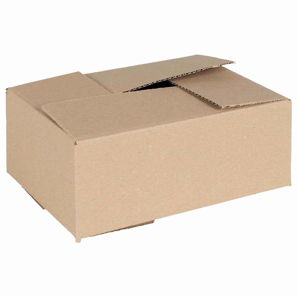 Set di 50 scatole pieghevoli da 25 x 17,5 x 10 cm, in cartone per ordine in ufficio e casa, impilabili