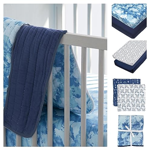 Image of HonestBaby 7 & 5 Piece Sweet Dreams Nursery Gift Set 100% Organic Cotton for Baby Boys, Girls