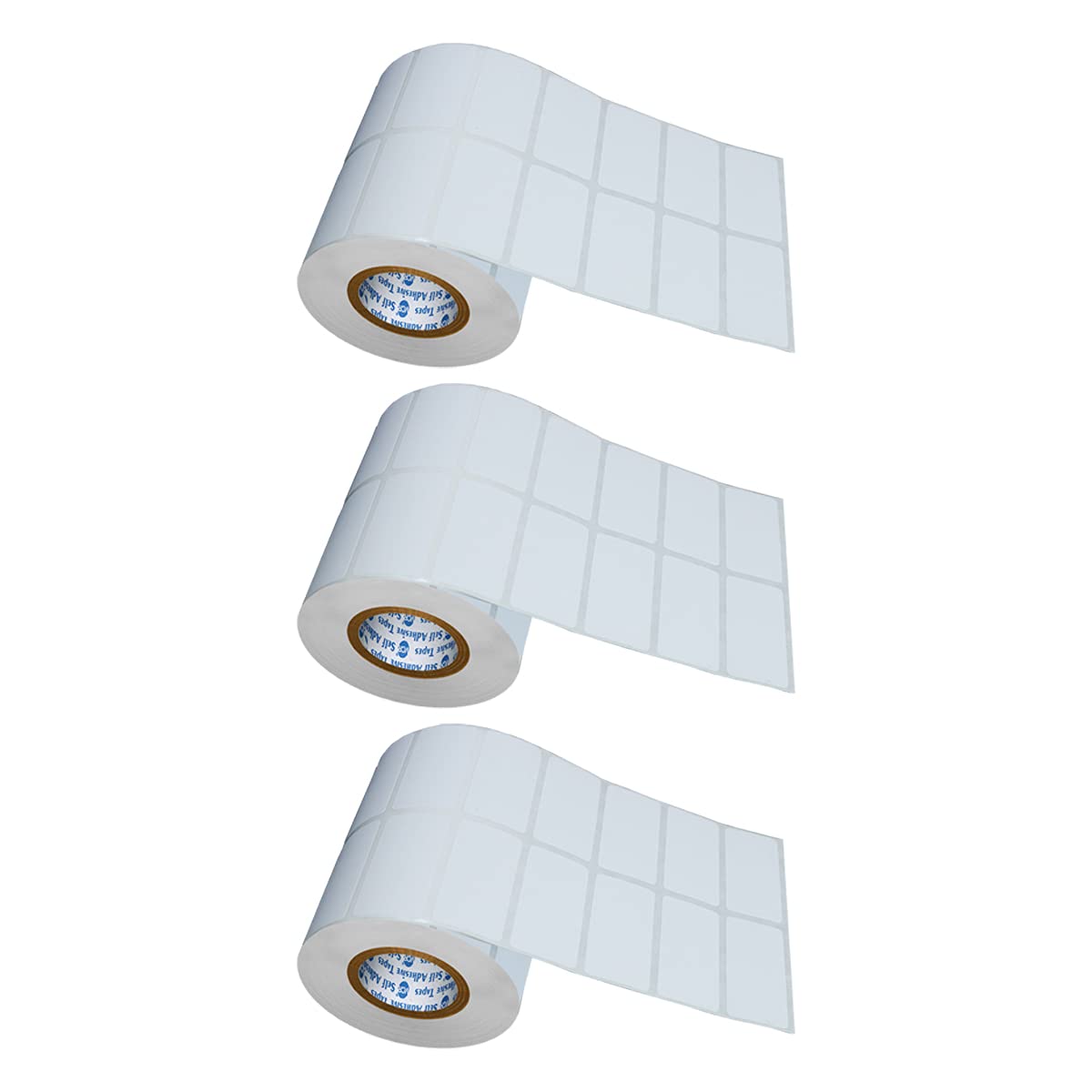 VCR 2 x 1 Direct Thermal Barcode Label Sticker - 2 x 1 inches - 50mm x 25mm - 2 Ups - 2000 Labels Per Roll - Pack of 3 Rolls -White Self Adhesive Sticker for Printing Barcoding Labels 1 inch core