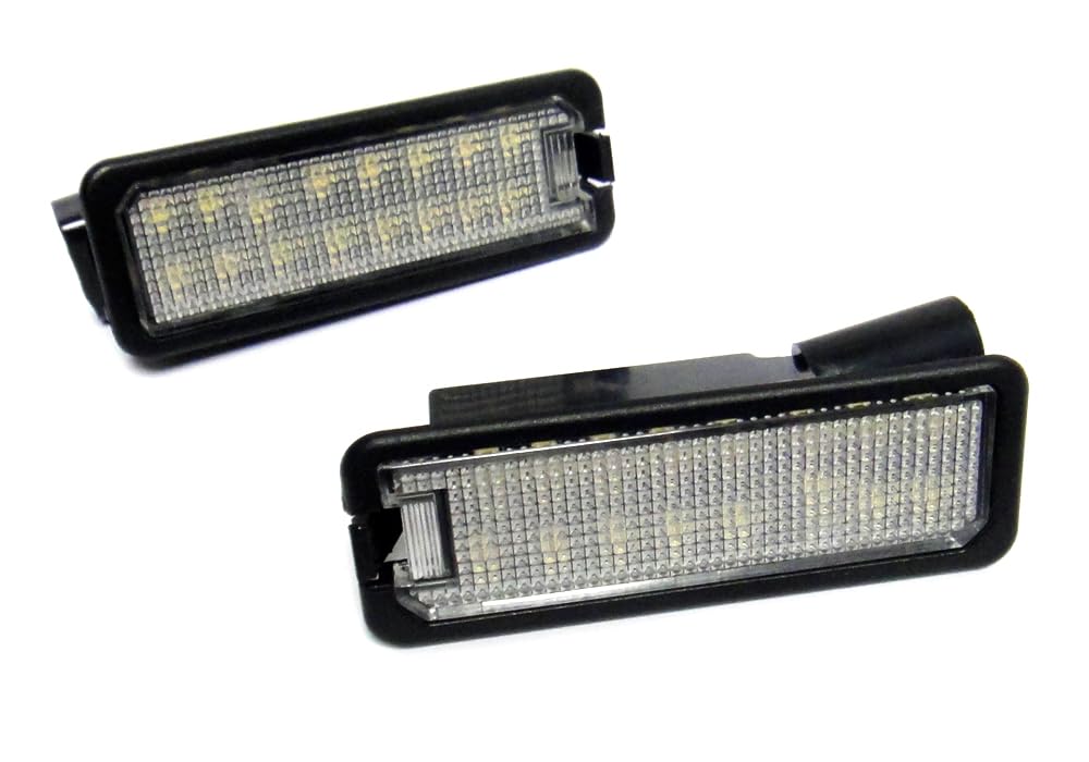 RZGMTSPT 2x LED License Plate Light Tag Lamp Assembly White For Porsche 718 Boxster Cayman 987 981 Carrera 911 997 991 992 Cayenne Macan Taycan Audi Q8 R8