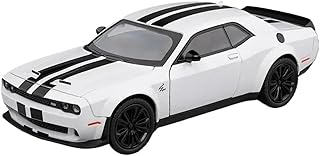 YCNXEB Maqueta de Coche a Escala 1:22 para Dodge Challenger SRT Simulación Diecast Metal Aleación Modelo Coche Sonido Luz Colección Juguete Regalos Coche En Miniatura(White)