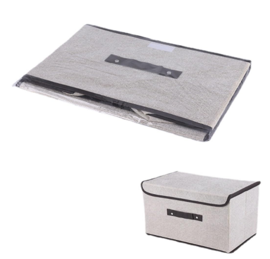 Kleiderschrank Organizer Pullover Aufbewahrungsbehälter Mit Deckel, Zusammenklappbarer Aufbewahrungskorb Aus Dickem Stoff Griff, Kommoden-Schubladen-Organizer Faltbare Stabil(A,25*19*16cm)
