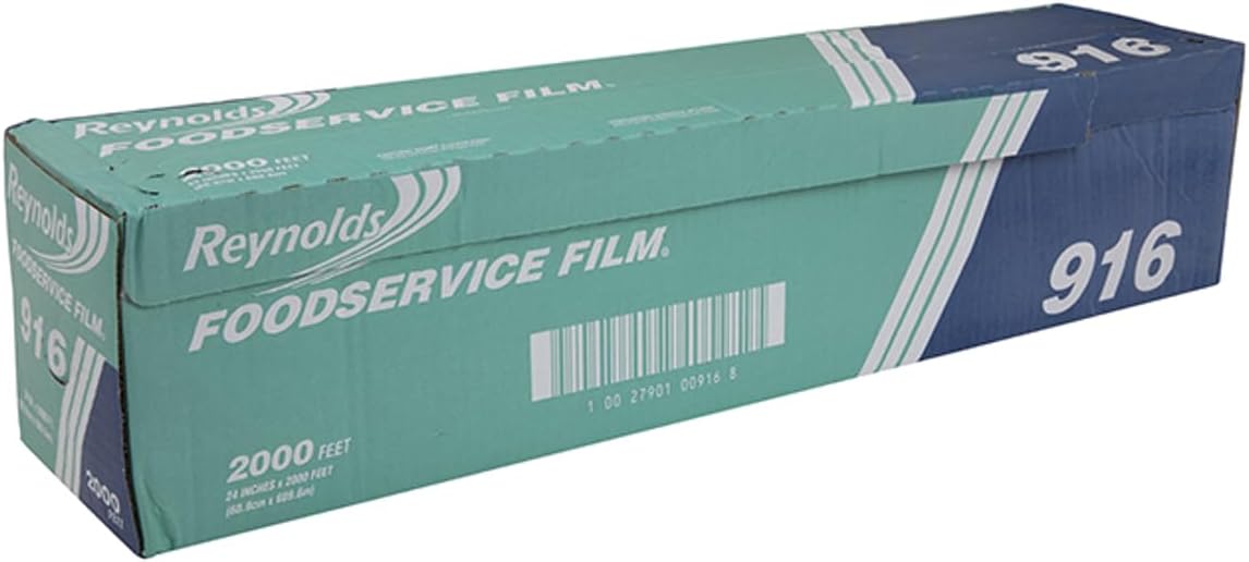 916 2000' Length x 24" Width, PVC Foodservice Wrap Film
