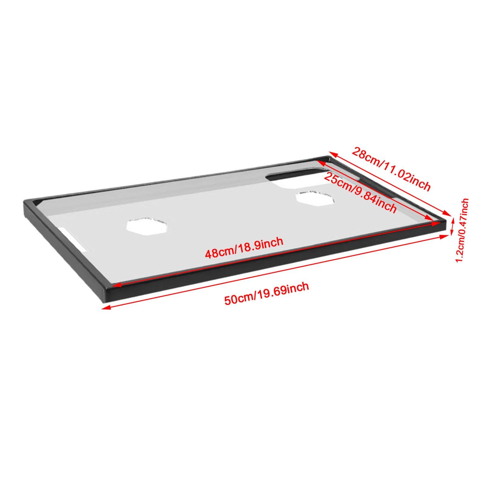 HouseVibe Tapa acrílica para tanque de acuario con marco transparente antisaltos para peceras de 50 x 28 cm, para 50 x 28 x 1,2 cm