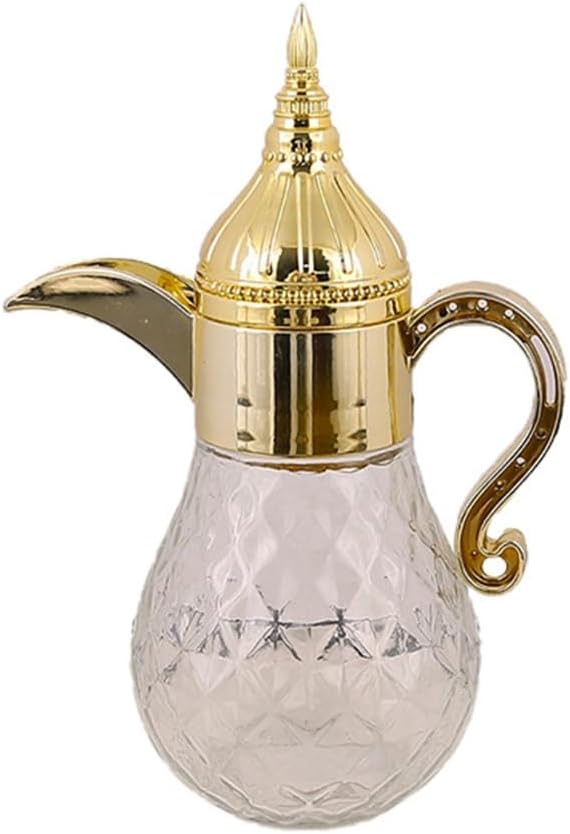 Retro Middle Eastern Glass Water Pitcher Handcrafted Design for Home and Kitchen