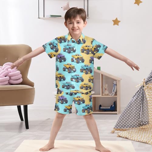 Image of Boccsty Red Strawberry Boy Summer Shorts Sets Hawaiian Toddler Boys T-Shirt & Pants 2 Pcs 3T-10T