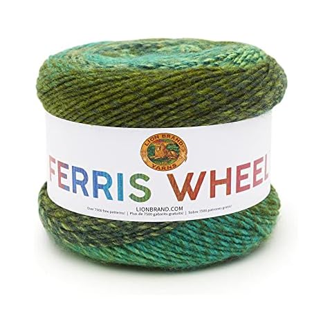 Lion Brand Ferris Wheel Yarn, Evergreen, Soft and Striped Cover