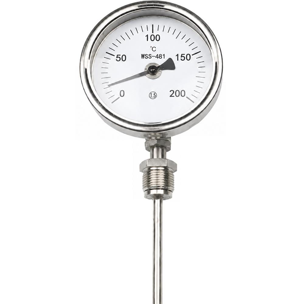 Termómetro Bimetálico WSS-481BF 304SS Indicador De Temperatura Industrial