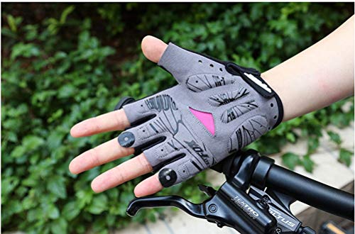 Luvas femininas DuShow para ciclismo, meia ponta, gel acolchoado, luvas para bicicleta, antiderrapan