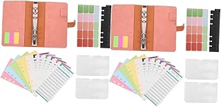 ABOOFAN 2 Conjuntos De Manual De Contas Fichário Mini Fichário Clipes Com Zíper Fichário Mini Fichário De Orçamento Fichário De Finanças Fichário De Orçamento Em Massa Papéis De Orçamento