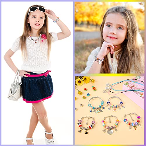 Trifong Jewelry Making Kit For Girls 5-7, 8-12, Charm Bracelet And Necklace Making Kit For Teen Girls, Kids Diy Crafts For Girls, Teenage Girls Gifts Ideas For Birthday #TOP3