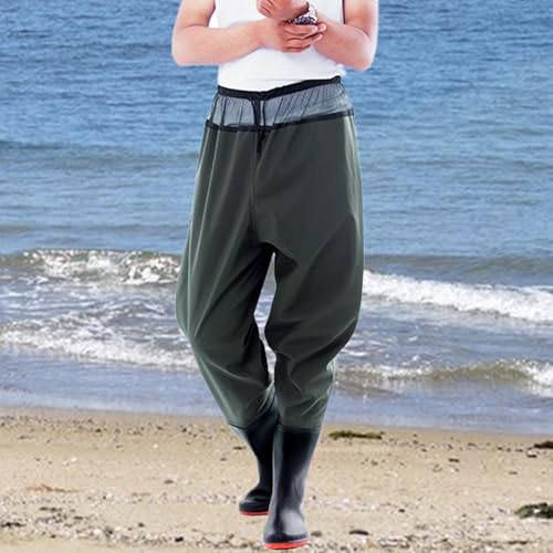 Waders avec Bottes Pantalon Imperméable de Pêche en PVC Antidérapant - 6