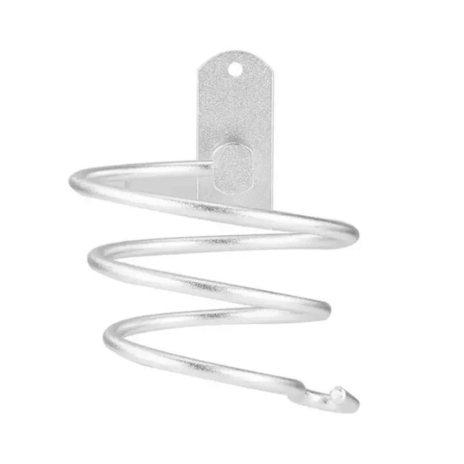 2 Pezzi Supporto for asciugacapelli a Parete for Ventilatore for Parrucchiere for scaffale for Bagno sospeso for Appendiabiti Accessori Ripiani per Bagno, Barbiere(White)