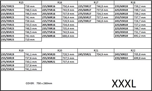 Reifentasche 17’’- 22’’ XXXL 75x26cm Sehr Groß Reifenaufbewahrung Reifenbezug Schonbezug EXKLUSIV