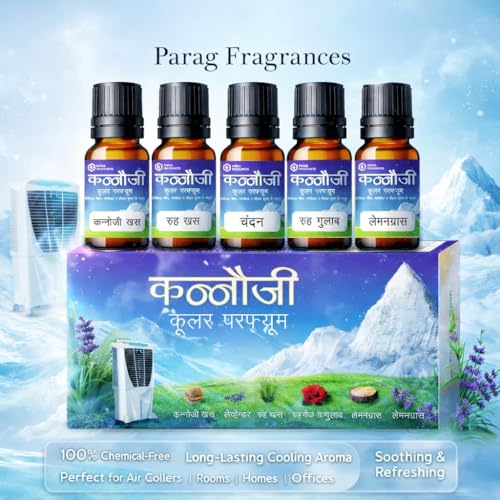 Image of Parag Fragrances Kannauji Cooler Perfume 6 in 1 combo Kannauji Khus, Ruh Khus, Chandan, Ruh Gulab, Lamongrass & Lavender