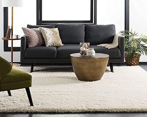 Carpet Elite Soft Modern Shag Area Rugs Fluffy Living Room Rectangular Carpet Comfy Bedroom Home Decorate Floor Kids Playing Mat Size 2X3 Feet Colour Ivory - Image 6