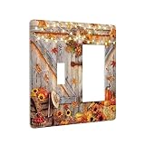 Calabazas rústicas de otoño, placa de