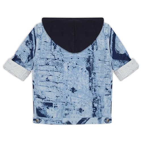 Image of CAVIO Boys Printed Casual Jacket With Hooded T-Shirt