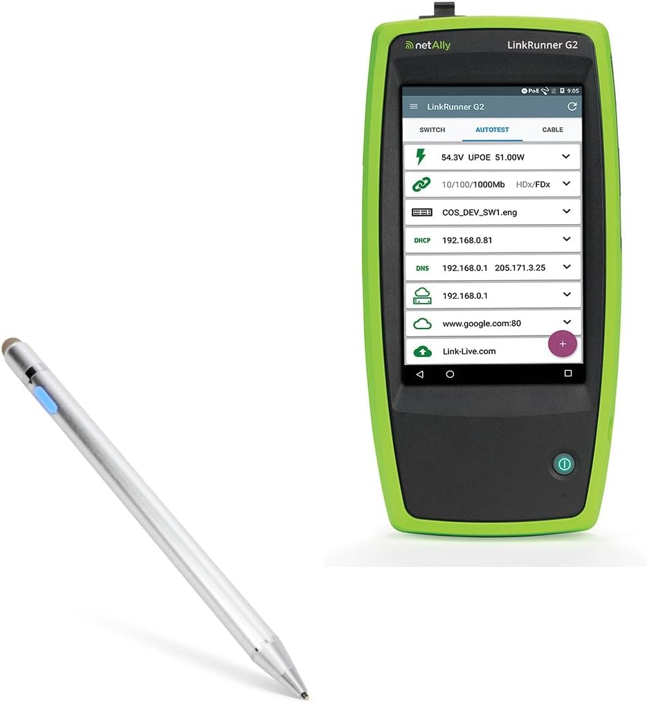 BoxWave Stylus Pen Compatible with NetAlly LinkRunner G2 - AccuPoint Active Stylus, Electronic Stylus with Ultra Fine Tip - Metallic Silver