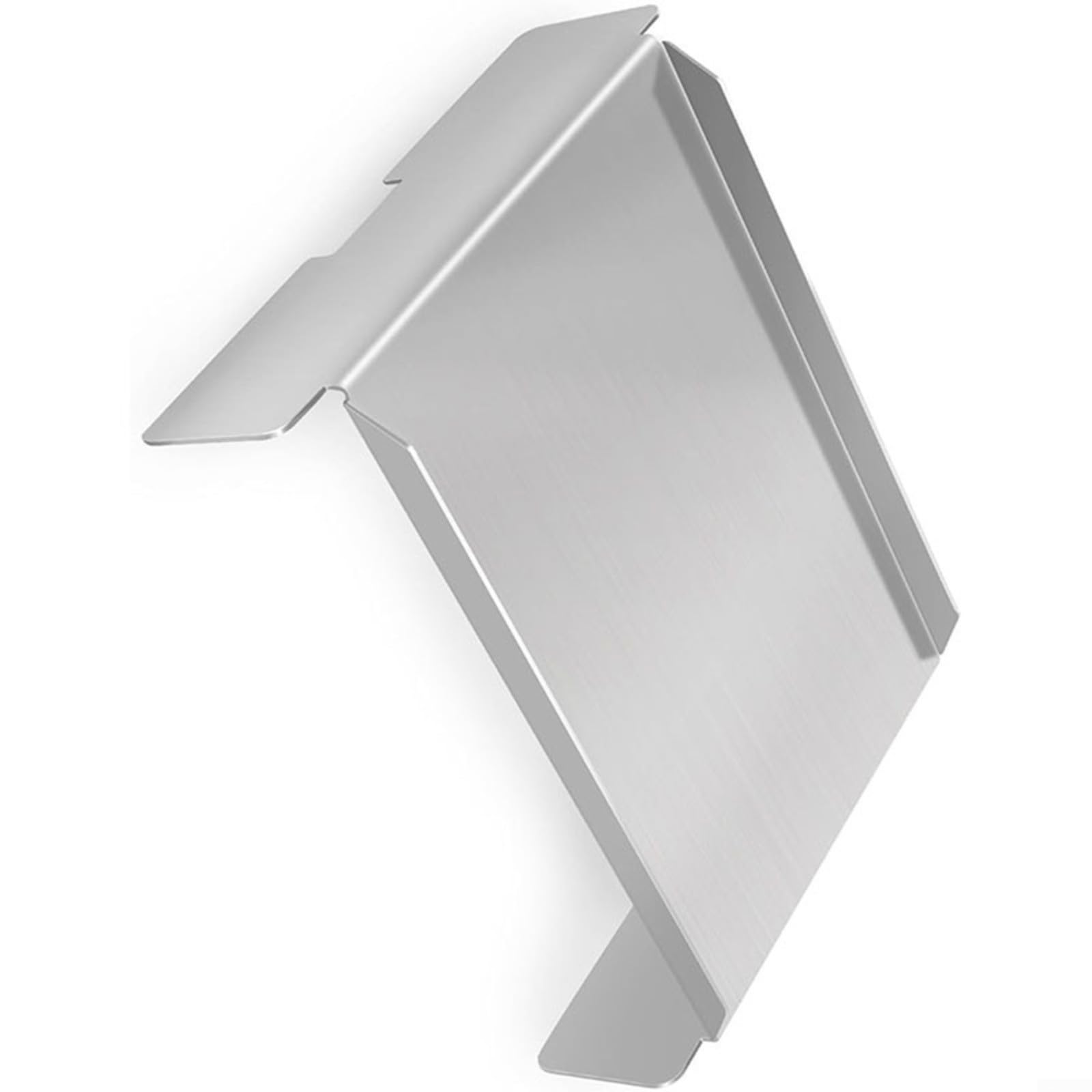 Heavy Duty Steel Flame Tamer Heat Deflector, for Pellet Grills, 13x11x5Inch Stainless Steel Radiator Plate, Silver(33.0 * 27.9 * 12.7 cm thick)