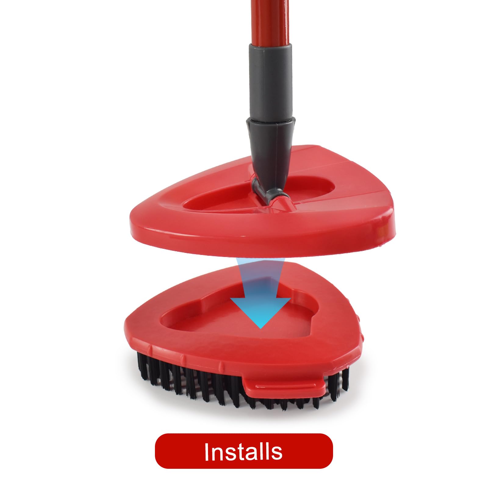 Lot de 2 brosses à dents améliorées compatibles avec Vileda EasyWring 1 réservoir, Scrubber Mop Attachments for Vileda Brush Head, Hard Bristle Cleaning Brush for Floor Bathroom Kitchen Wall Tile