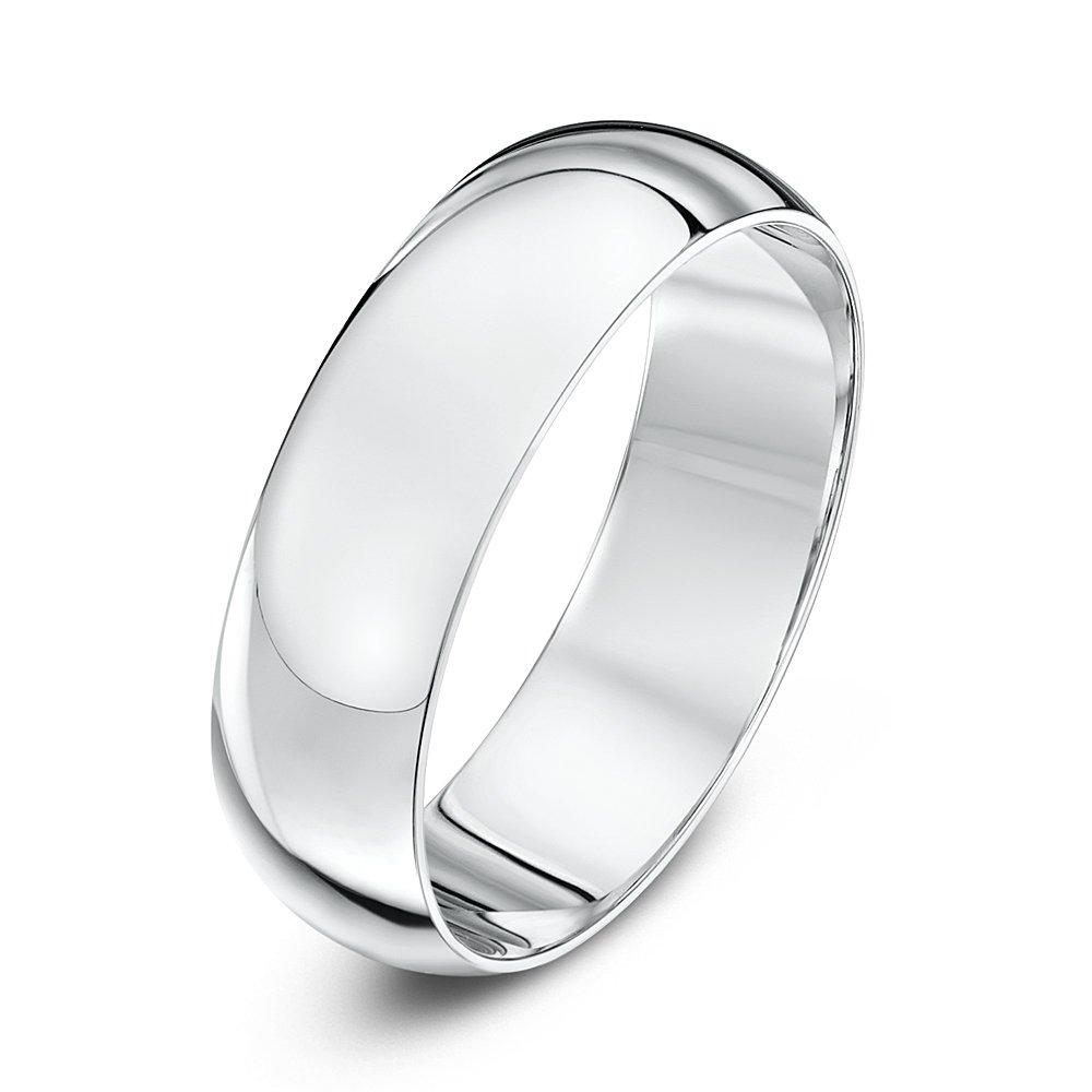 Theia Anillo de Bodas de Oro Amarillo o Oro Blanco, 9k, Unisex, Forma D super Pesado, Pulido, 2-10mm