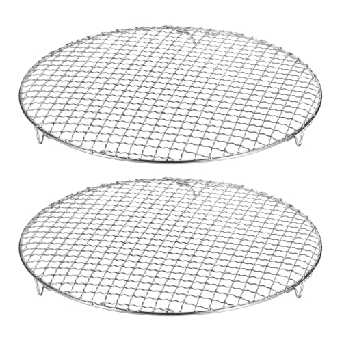 HARFINGTON 2pcs Round Cooking Rack 13-inch 201 Stainless Steel Cross