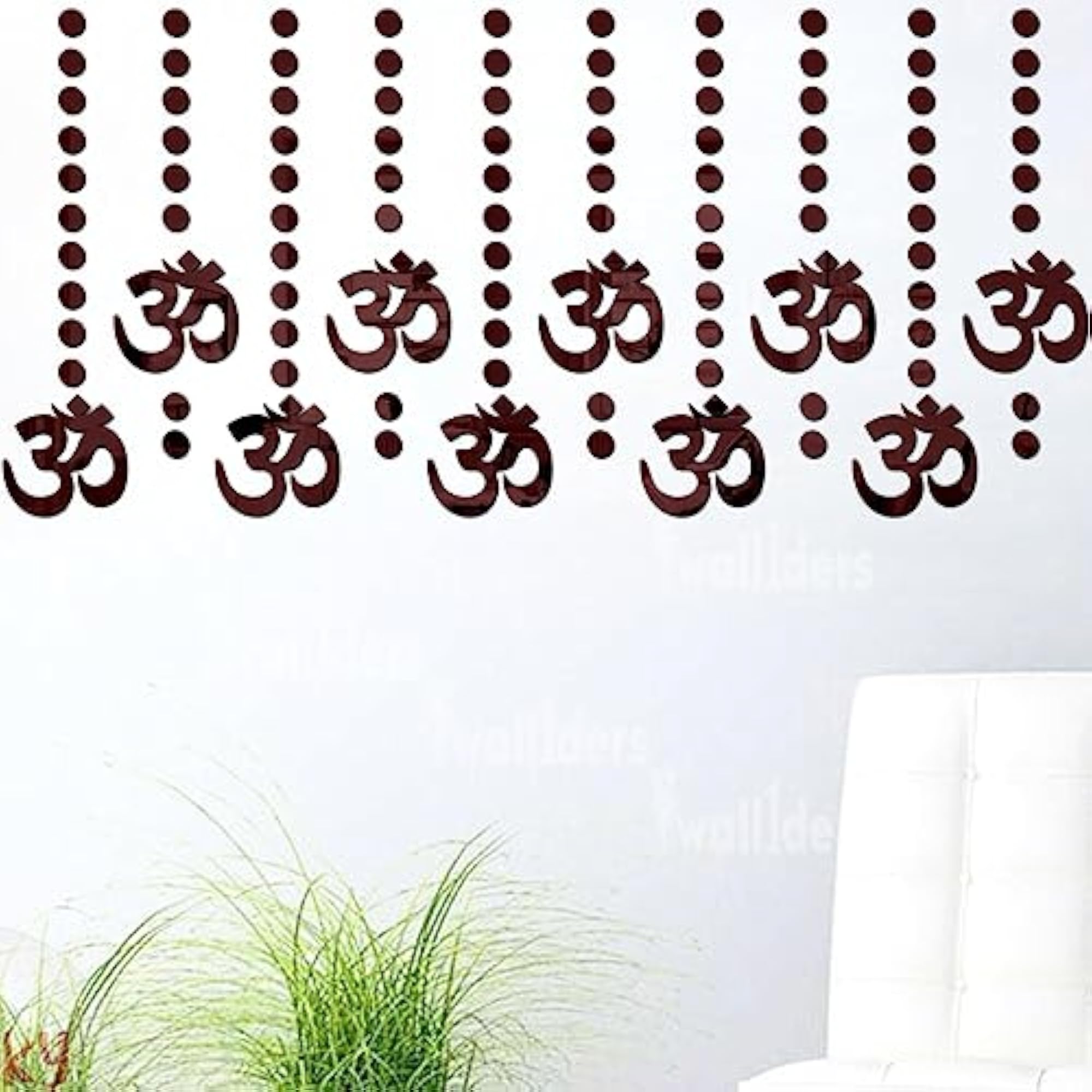 10 om 100 Dots Brown Acrylic Mirror Stickers