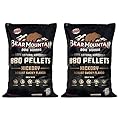 Bear Mountain FB14 Premium All Natural Low Moisture Hardwood Smoky Hickory BBQ Smoker Pellets for Outdoor Grilling, 40 Pound Bag (2 Pack)