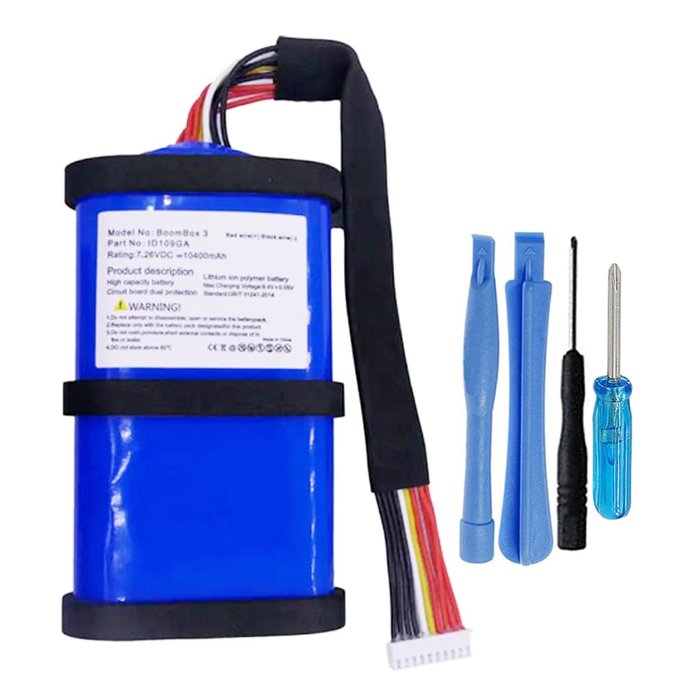 MPF Products 10400mAh ID109GA, ICA068GA Battery Replacement Compatible with JBL Boombox 3 Waterproof Portable Bluetooth Speaker