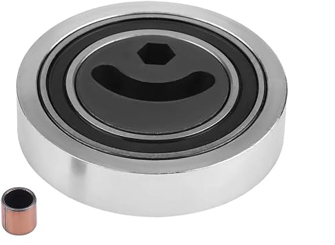 Belt Tensioner Pulley and Idler Pulley Replacement for Suzuki Grand Vitara 2006-2014, Compatible with OE 1754066J00, Silver Iron V-Ribbed Belt Pulley