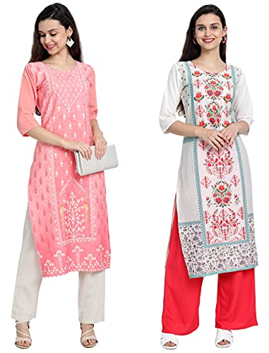 Image of 1 Stop Fashion Women's Crepe Regular Kurta