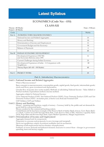 Image of Oswaal CBSE Class 12 Economics Question Bank | Chapter & Topic-wise Solved Papers (2017-2026) | Based on Syllabus (April 2026) | Includes 2026 Papers | For 2027 Exam