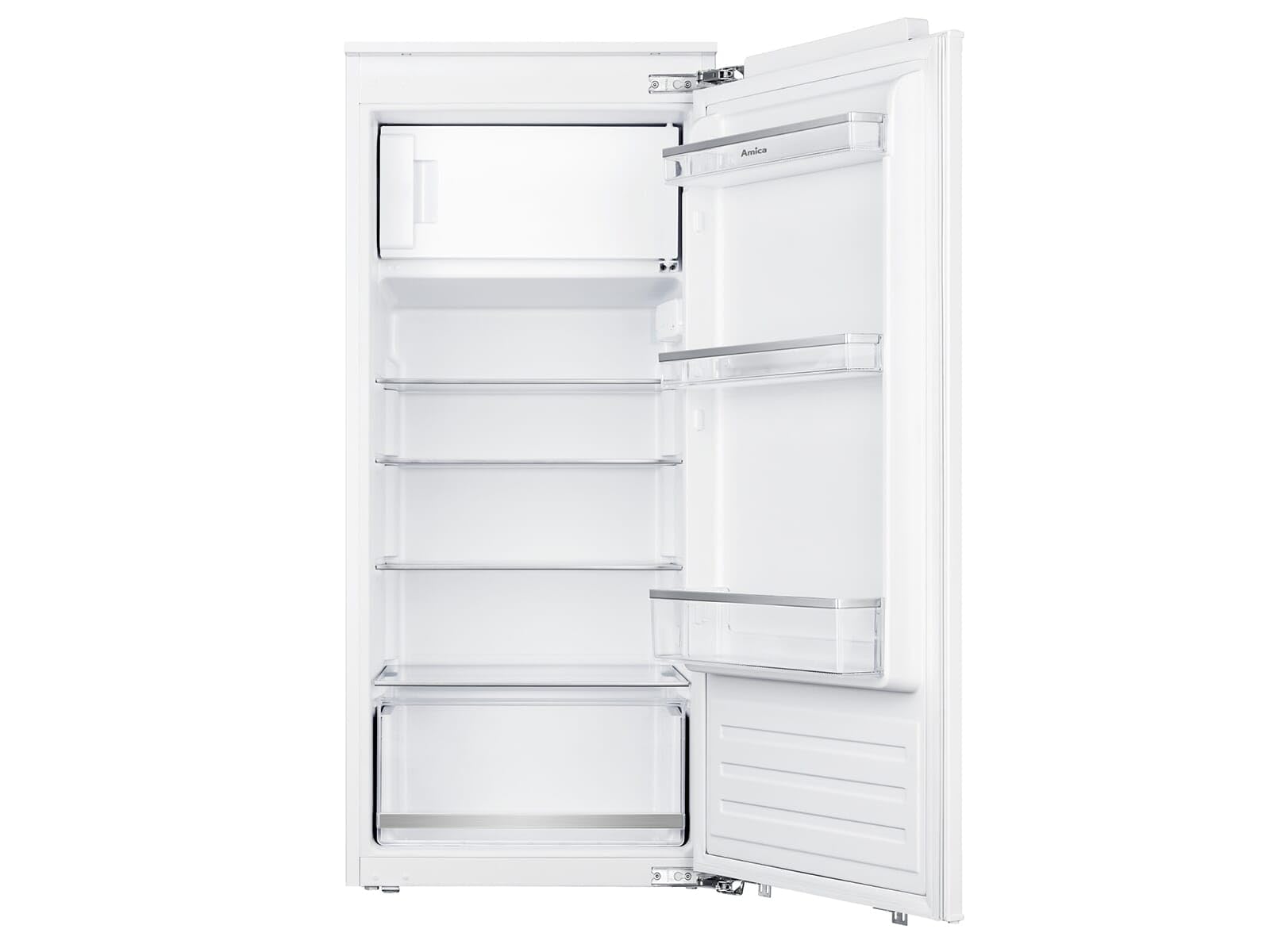 Amica Einbau Kühlschrank 179 L 122,1x54x54 cm EKSX 362 231 | 1220 mm Nische, 163 L Kühlteil, 16 L Gefrierteil, Festtür-Technik, Inverter Kompressor, Tür-Offen-Alarm