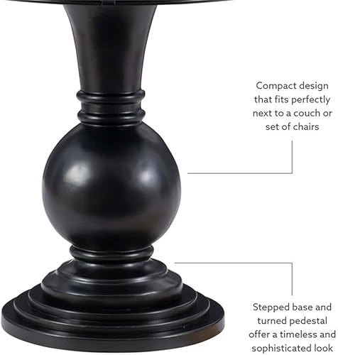 Miniatura 7 de Powell Muebles Aspen Mesa redonda de madera en negro