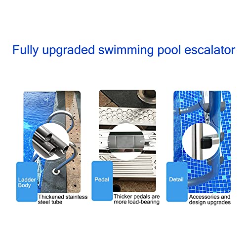 Escalera para piscina de acero inoxidable con 2-5 peldaños miniatura 3