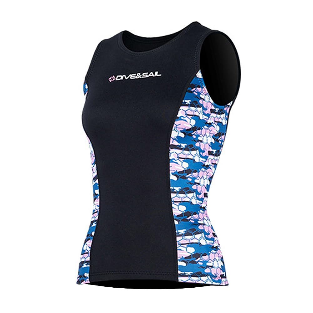 Neoprenanzug für Damen, 2 mm, ärmelloses Oberteil für Tauchen, Kanu, Schwimmen, mit Nylon, 10 % Material zum Surfen