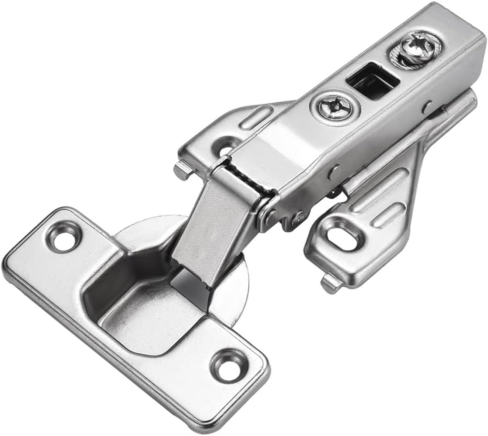 2pcs Clip On Face Frame Soft Close Cabinet Hinges Full Overlay Concealed Kitchen Cabinet Hinges Nickel Finish