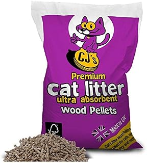 CJ's Premium Cat Litter Ultra Absorbent Wood Pellets, Biodegradable, 30 L