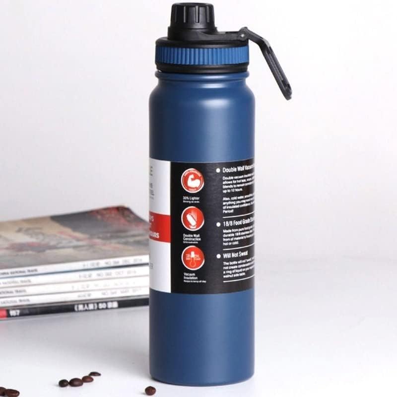 Garrafa Térmica Esportiva de Aço Inox, 800ml, Parede Dupla Isolad...