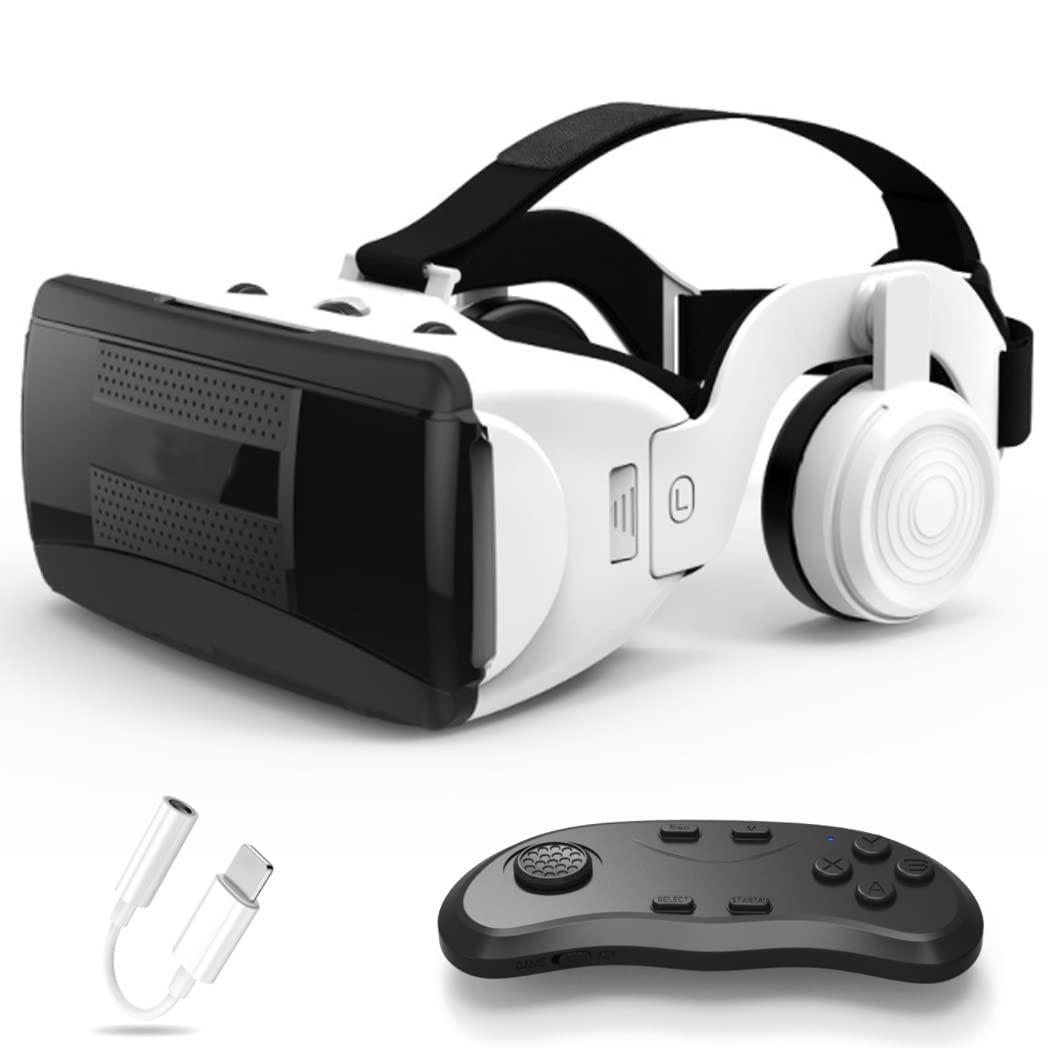 Okulary 3D, Virtual Reality, zestaw słuchawkowy, ochrona oczu, okulary VR do filmów 3D i gier, kontroler Bluetooth do iPhone 13 Pro Max/13 Pro/13/12/11, do Samsung Galaxy S21, Huawei, X. iaomi-Seria nie