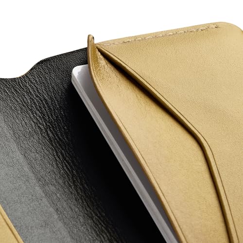 Image of Bellroy Under Cover (slimline leather card wallet /holder with card storage, quick access slot, plus space for folded bills) - Mustard