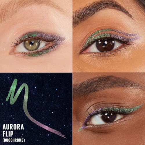 Maybelline New York - Crayon Yeux Waterproof - Texture Gel - Effet Tatouage - Tenue Extrême Jusqu'à 36 H - Tattoo Liner Galactic Chrome - Teinte : Aurora Flip - 1,3 g