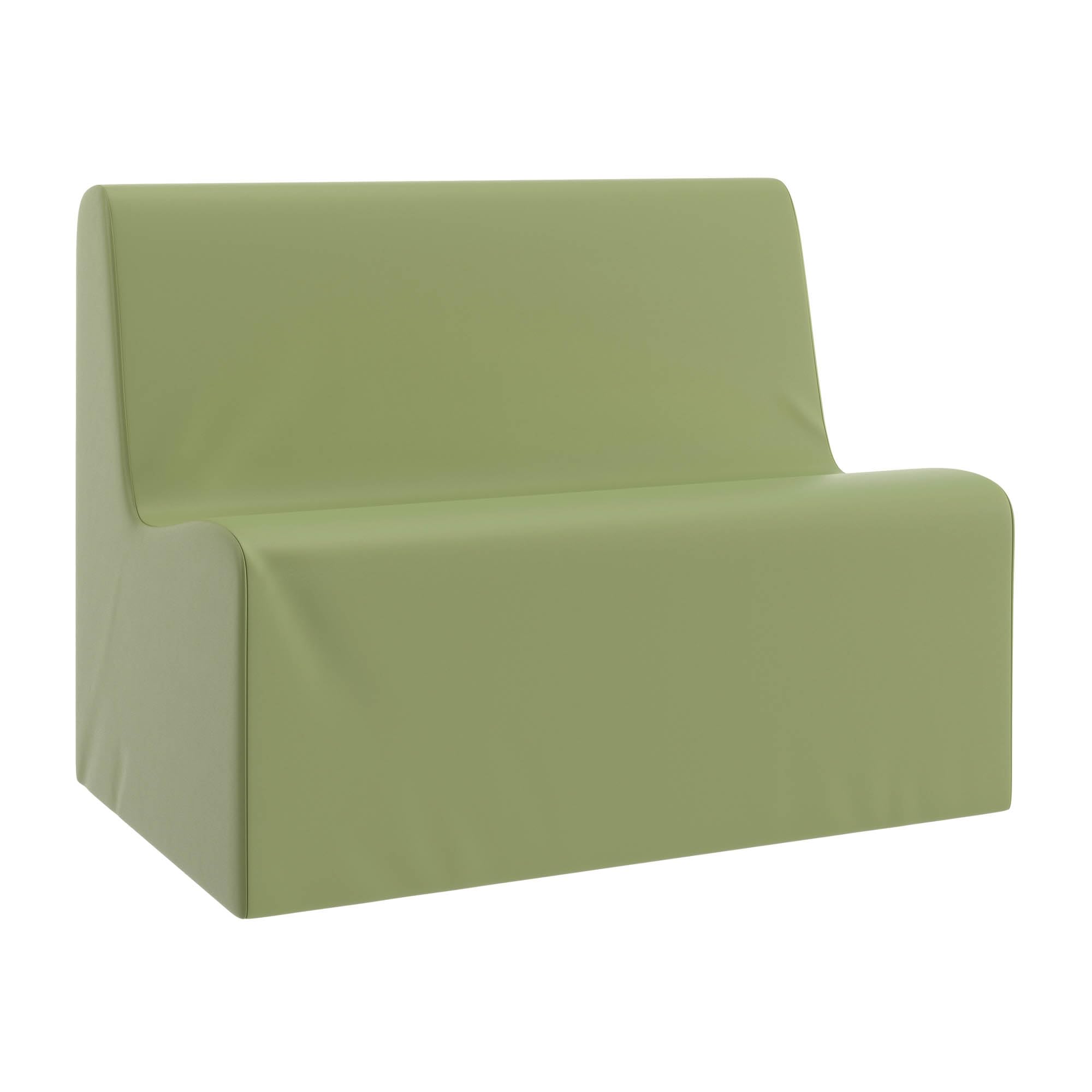 Children's Factory Large Contour Sofa, Mix-and-Match Kids Chairs, Sofas, Corner Ottomans and Cubes, Foam-Filled and Water-Resistant, Flexible Seating for Classroom Elementary, Sage Kids Couch