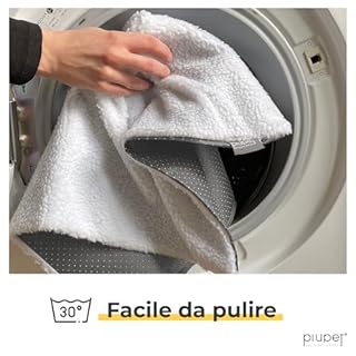 PiuPet® Tappetino riscaldante 60x45cm I Tappetino autoriscaldante per Gatti I Cuscino per Gatti I Coperta riscaldante elettrica I Senza elettricità e batterie | Tappeto Riscaldante Gatto (Bianco)