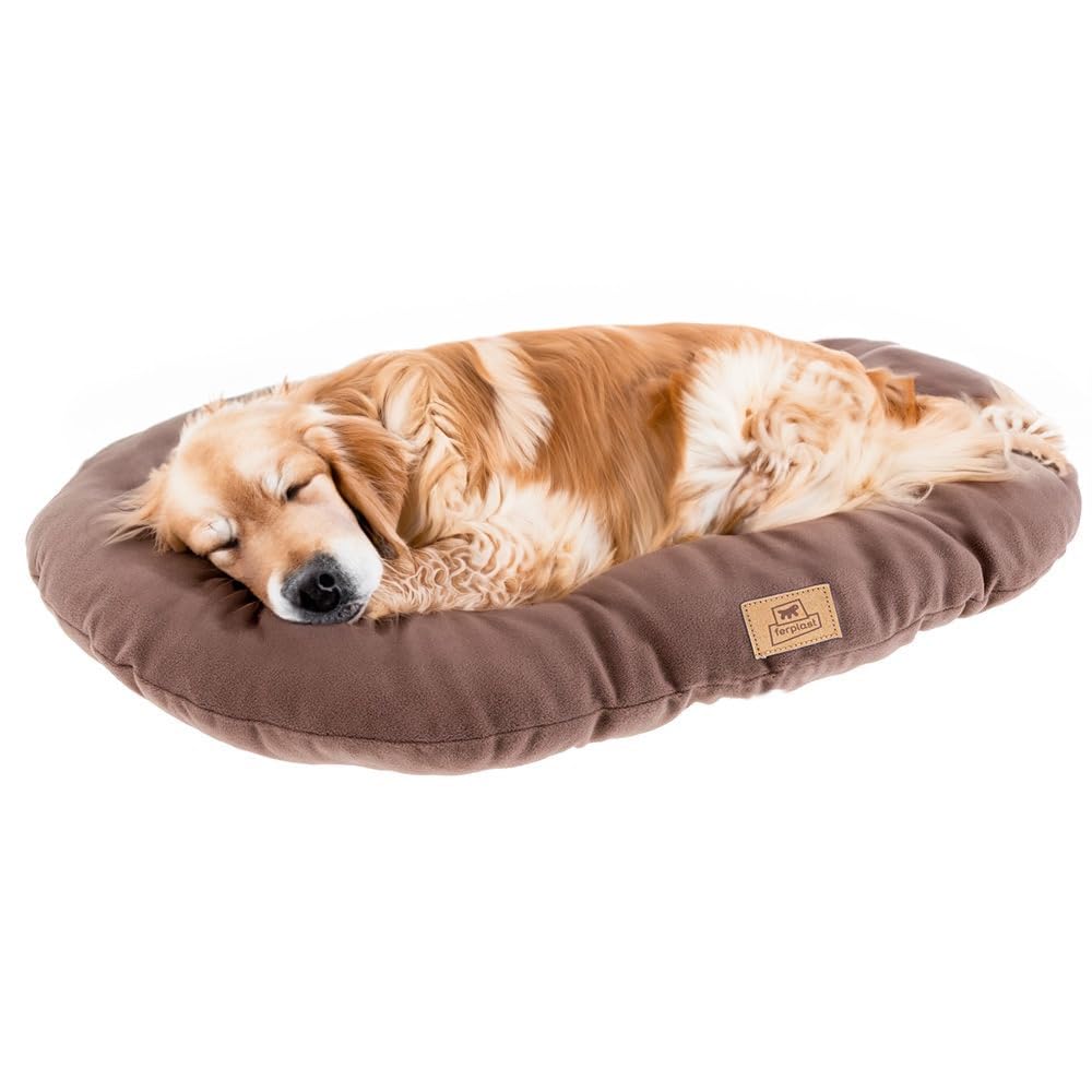 Ferplast Cojín Cama para Perros y Gatos Relax Microfleece 100/12 Suave Acolchado Lavable Micropolar Taupe